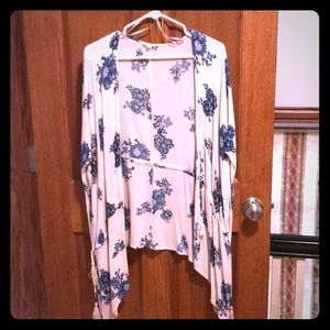 Flower print kimono
